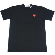【PLAY COMME des GARCONS】PLAY　胸ワンポイントHEARTロゴT-SHIRT【BLK】