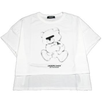 【UNDERCOVER-アンダーカバー】【Lady's】前ショートワイドTEE HAZE BEAR【WHT】