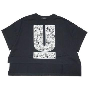 【UNDERCOVER-アンダーカバー】【LADY'S】FRONTSHORTWIDETEE CREATURES U【BLK】