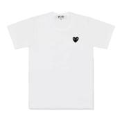 【PLAY COMME des GARCONS】胸ワンポイント T-SHIRT BLACK BLACK HEART【WHT】