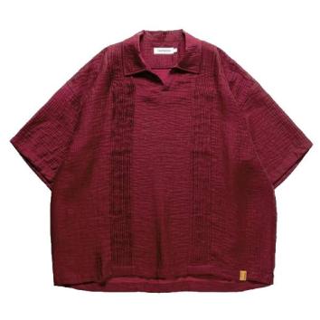【TIGHTBOOTHPRODUCTION-タイトブースプロダクション】RAYON CUBA OPEN POLO【BURGUNDY】