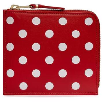 【Wallet COMME des GARCONS-ギャルソン ウォレット】 Polka Dots Printed Wallet【RED】
