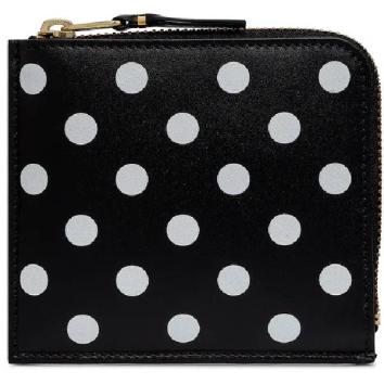 【Wallet COMME des GARCONS-ギャルソン ウォレット】 Polka Dots Printed Wallet【BLK】
