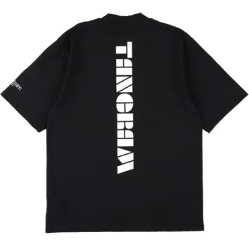 【TANGRAM-タングラム】VERTICAL BIG LOGO SHORT MOCK NECK【BLK】