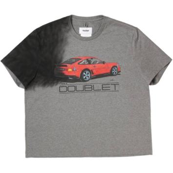 【doublet/ダブレット】EXHAUST STAINED T-SHIRT【GREY】