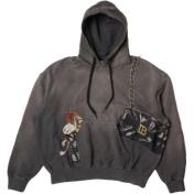 【doublet/ダブレット】TROMPE L’OEIL EMBROIDERY HOODIE【BLK】