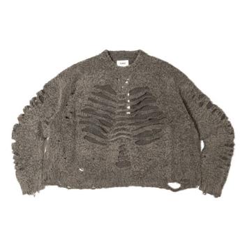 【doublet/ダブレット】RIBCAGE KNIT PULLOVER【GRY】