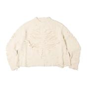 【doublet/ダブレット】RIBCAGE KNIT PULLOVER【IVORY】