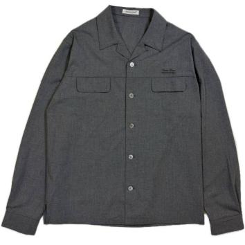 【UNDERCOVER-アンダーカバー】T/Ryトロストレッチ長袖開襟シャツ UC【CHARCOAL】