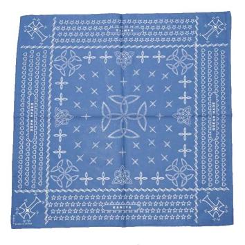 【KAMIYA-カミヤ】Original Bandana 53×53【BLUE】