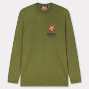 【KENZO-ケンゾー】'Kenzo x Futura 2000' ロング スリーブ コットン Tシャツ【KHK】