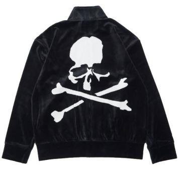 マスターマインド ワールド★18AW グラスビーズバックスカルスウェットパーカー マスターマインド ワールド☆18AW グラスビーズバックスカル
