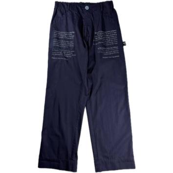 【UNDERCOVER-アンダーカバー】ギャバシリコンファティーグパンツ リリックプリント 【D.NAVY】