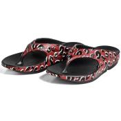 【TheSoloist-ソロイスト】OOFOS flip-flop.(leopard)【RED】