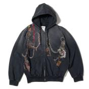 【doublet/ダブレット】EMBROIDERED CHAIN ZIP-UP HOODIE