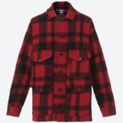 【JUNYAWATANABE MAN-ジュンヤワタナベマン】ウールチェック 製品縮絨 FILSON Wネーム ブルゾン【赤/黒】