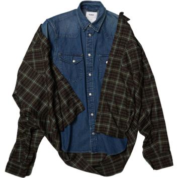 【doublet/ダブレット】UNDRESSED LAYERED SHIRT