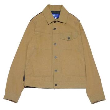 【JUNYAWATANABE MAN-ジュンヤワタナベマン】綿ウレタンデニムコーティング×ウールチェックツイード FILSON WネームJKT