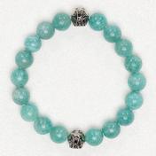 【KAMIYA-カミヤ】"KMY Ball" Natural Stone Blacelet【AQUA】