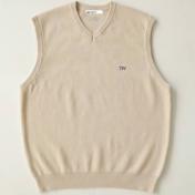【GDC-ジーディーシー】GDC×TW Cotton Knit Vest【BEIGE】