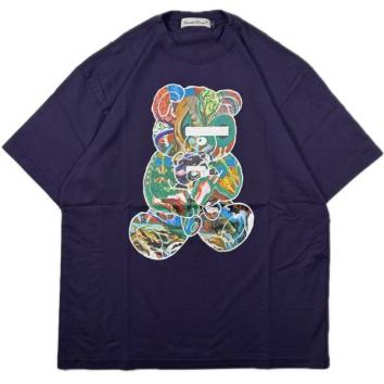 【UNDERCOVER-アンダーカバー】TEE BEAR ORGANSコラージュ【NAVY】