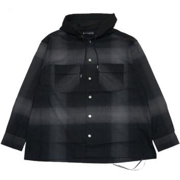 【mastermind JAPAN-マスターマインド ジャパン】HOODED PLAID SHIRT