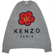【KENZO-ケンゾー】Boke Flower Intarcia Crew Jumper【M.GREY】