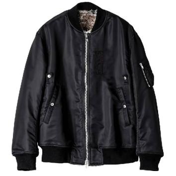 【TheSoloist-ソロイスト】faux fur lining flight jacket.【BLK×GRY】