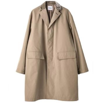 【TheSoloist-ソロイスト】Velvet collar chesterfield coat.【BEG】