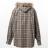 【KAMIYA-カミヤ】Fur-Trimmed Hooded Check Shirt【GRN】
