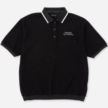 【Saturdays NYC GOLF/サタデーズ ニューヨークシティ ゴルフ】Doubleknit Rib Hem SS Polo【BLK】