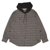【UNDERCOVER Pre-アンダーカバー プレ】Co/Wネル起毛CKウラケフードシャツ【BRWN】