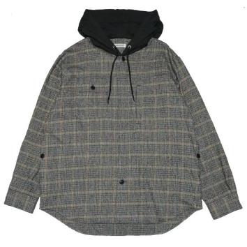 【UNDERCOVER Pre-アンダーカバー プレ】Co/Wネル起毛CKウラケフードシャツ【GRY】