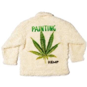 【doublet/ダブレット】HAND-PAINTED HEMP FAUX FUR JACKET【IVO】