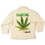 【doublet/ダブレット】HAND-PAINTED HEMP FAUX FUR JACKET【IVO】