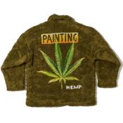 【doublet/ダブレット】HAND-PAINTED HEMP FAUX FUR JACKET【KHAKI】
