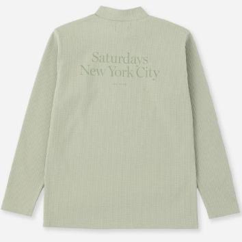【Saturdays NYC GOLF/サタデーズ ニューヨークシティ ゴルフ】Waffle Mockneck LS【Y.GRN】