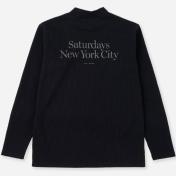 【Saturdays NYC GOLF/サタデーズ ニューヨークシティ ゴルフ】Waffle Mockneck LS【BLK】