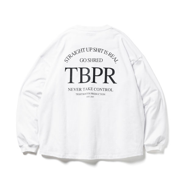 【TIGHTBOOTHPRODUCTION-タイトブースプロダクション】STRAIGHT UP L/S T-SHIRT【WHT】