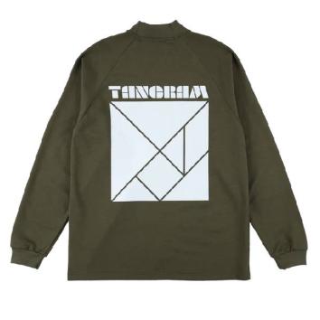 【TANGRAM-タングラム】PUZZLE LOGO AIR MOCKNECK TEE【KHAKI】