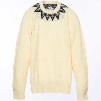 【PHENIX/フェニックス】MERINO WOOL P-PATTERN NORDIC PULLOVER【WHT】