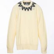 【PHENIX/フェニックス】MERINO WOOL P-PATTERN NORDIC PULLOVER【WHT】