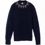 【PHENIX/フェニックス】MERINO WOOL P-PATTERN NORDIC PULLOVER【NAV】