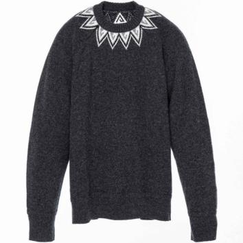 【PHENIX/フェニックス】MERINO WOOL P-PATTERN NORDIC PULLOVER【BLK】