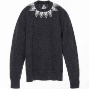 【PHENIX/フェニックス】MERINO WOOL P-PATTERN NORDIC PULLOVER【BLK】