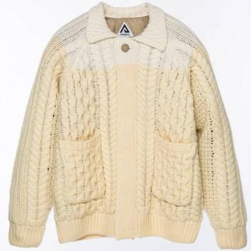 【PHENIX/フェニックス】AERO STILL MERINO WOOL GRADATION KNIT CARDIGAN【WHT】