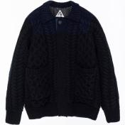 【PHENIX/フェニックス】AERO STILL MERINO WOOL GRADATION KNIT CARDIGAN【BLK】