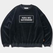 【TIGHTBOOTHPRODUCTION-タイトブースプロダクション】PEOPLE HATE SKATE VELOUR L/S【BLK】