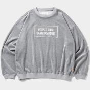 【TIGHTBOOTHPRODUCTION-タイトブースプロダクション】PEOPLE HATE SKATE VELOUR L/S【GRY】