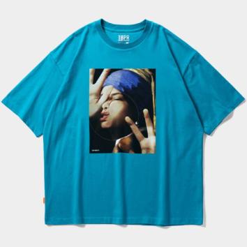 【TIGHTBOOTHPRODUCTION-タイトブースプロダクション】DISTORTION S/S T-SHIRT【AQUAMARINE】